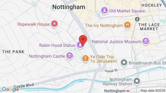 Apartments for rent i Nottingham - Nottinghamshire - kort over placeringen
