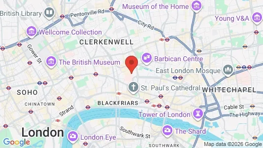 Apartments for rent i London EC1A - kort over placeringen