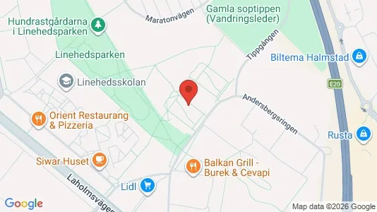 Apartments for rent i Halmstad - kort over placeringen