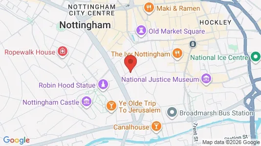 Apartments for rent i Nottingham - Nottinghamshire - kort over placeringen