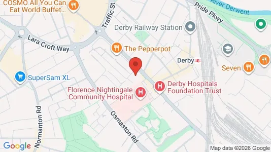 Apartments for rent i Derby - Derbyshire - kort over placeringen