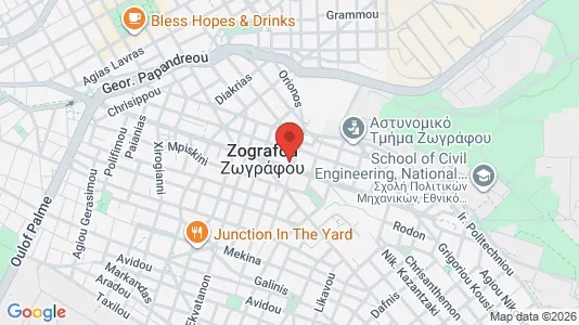 Apartments for rent i Zografou - kort over placeringen