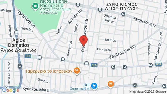 Apartments for rent i Nicosia Agios Dometios - kort over placeringen