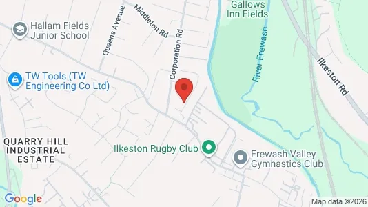 Apartments for rent i Ilkeston - Derbyshire - kort over placeringen