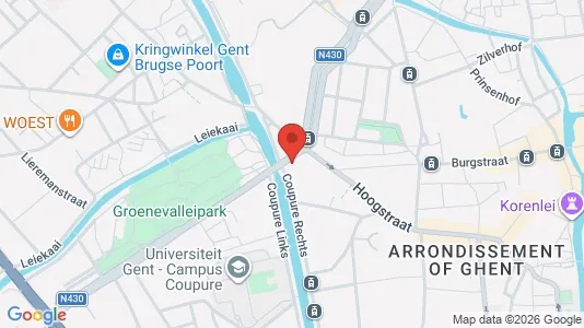 Apartments for rent i Stad Gent - kort over placeringen