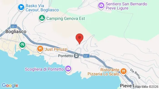 Apartments for rent i Bogliasco - kort over placeringen