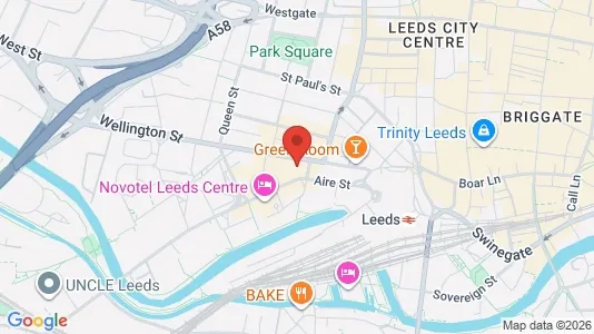 Apartments for rent i Leeds - West Yorkshire - kort over placeringen