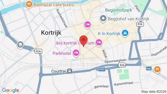 Apartments for rent i Kortrijk - kort over placeringen