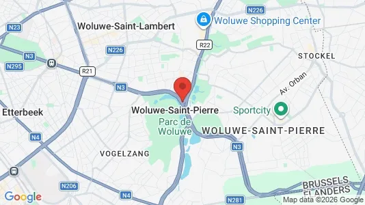 Houses for rent i Brussels Sint-Pieters-Woluwe - kort over placeringen