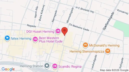Apartments for rent i Herning - kort over placeringen