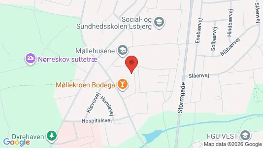 Apartments for rent i Esbjerg N - kort over placeringen