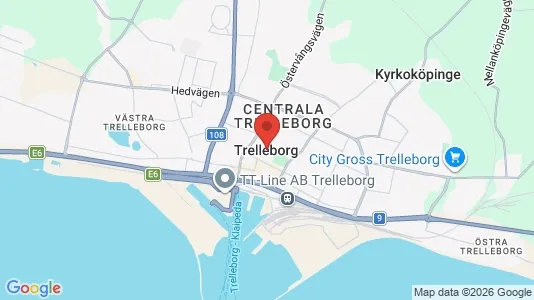 Rooms for rent i Trelleborg - kort over placeringen