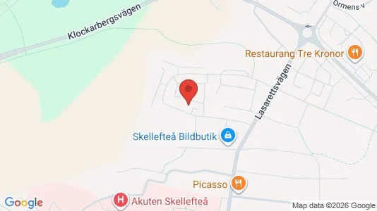 Apartments for rent i Skellefteå - kort over placeringen