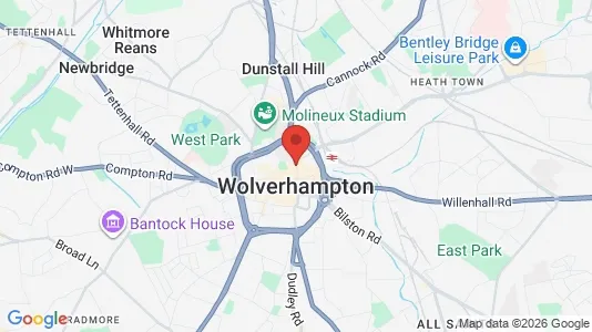 Apartments for rent i Wolverhampton - West Midlands - kort over placeringen