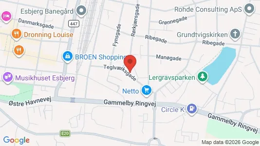 Apartments for rent i Esbjerg Center - kort over placeringen