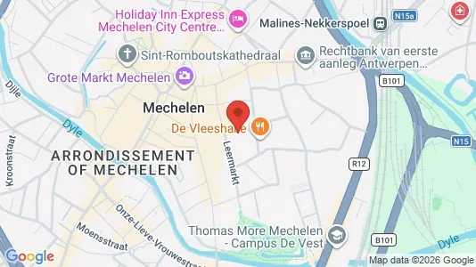 Apartments for rent i Mechelen - kort over placeringen