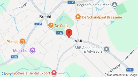 Apartments for rent i Brecht - kort over placeringen