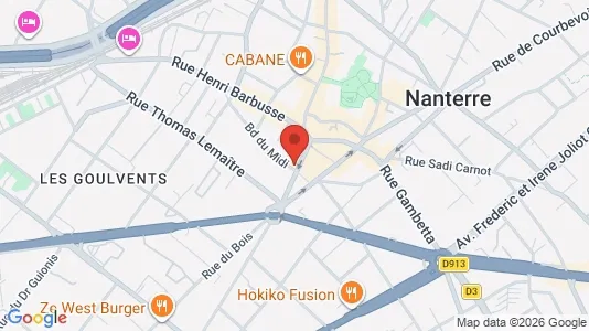 Apartments for rent i Nanterre - kort over placeringen