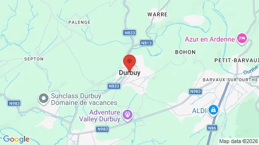 Apartments for rent i Durbuy - kort over placeringen