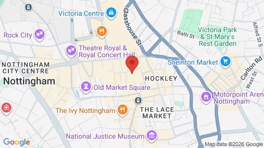 Apartments for rent i Nottingham - Nottinghamshire - kort over placeringen