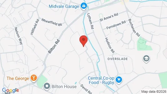 Apartments for rent i Rugby - Warwickshire - kort over placeringen
