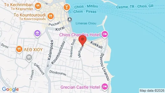 Apartments for rent i Chios - kort over placeringen