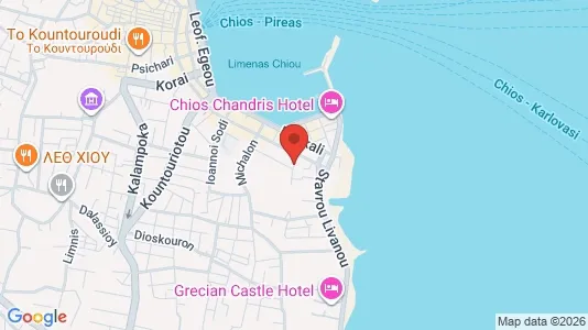 Apartments for rent i Chios - kort over placeringen