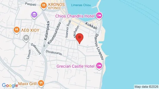 Apartments for rent i Chios - kort over placeringen