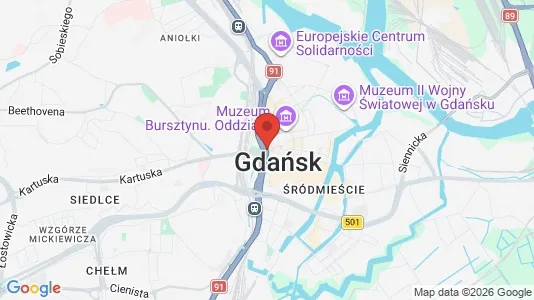 Houses for rent i Gdański - kort over placeringen