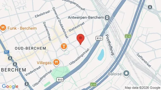 Apartments for rent i Antwerp Berchem - kort over placeringen