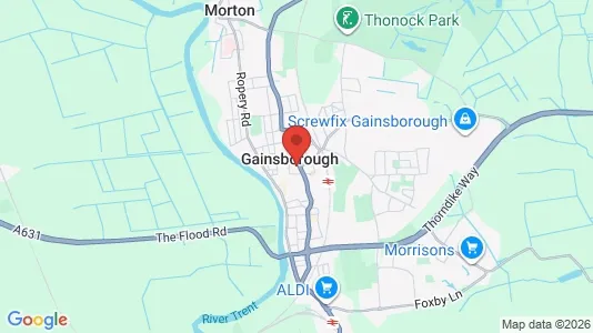 Apartments for rent i Gainsborough - Lincolnshire - kort over placeringen