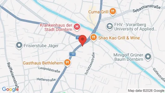 Apartments for rent i Dornbirn - kort over placeringen