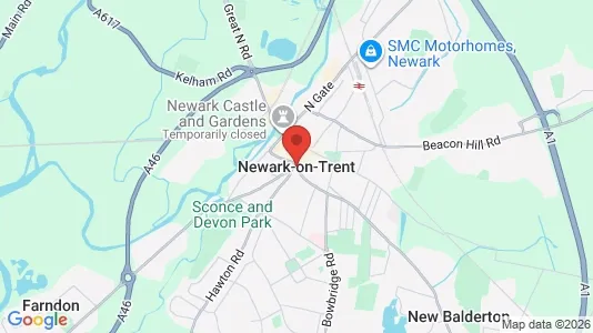 Apartments for rent i Newark - Nottinghamshire - kort over placeringen