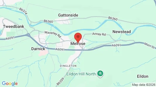 Apartments for rent i Melrose - Roxburghshire - kort over placeringen