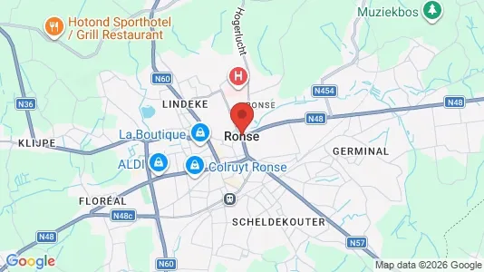 Apartments for rent i Ronse - kort over placeringen