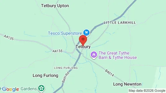 Apartments for rent i Tetbury - Gloucestershire - kort over placeringen