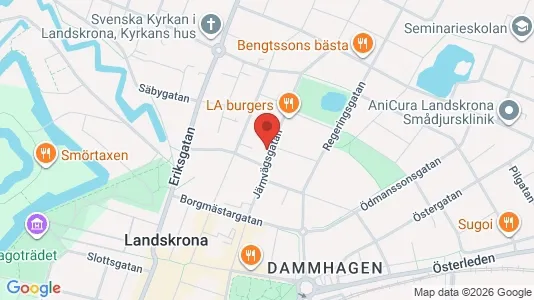 Apartments for rent i Landskrona - kort over placeringen