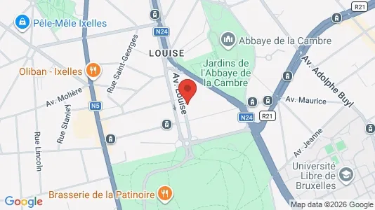 Apartments for rent i Brussels Elsene - kort over placeringen