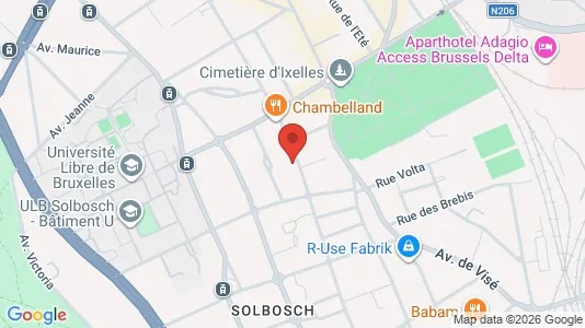 Apartments for rent i Brussels Elsene - kort over placeringen
