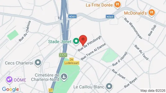 Apartments for rent i Charleroi - kort over placeringen