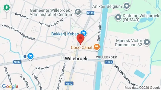 Apartments for rent i Willebroek - kort over placeringen