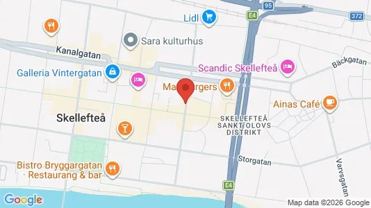 Apartments for rent i Skellefteå - kort over placeringen