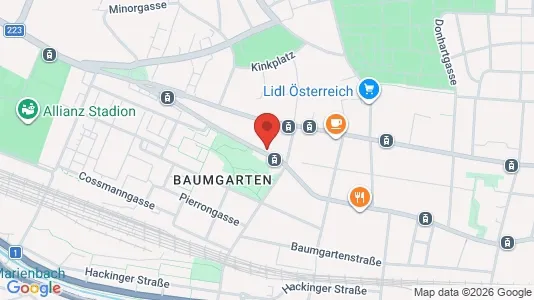 Apartments for rent i Wien Penzing - kort over placeringen