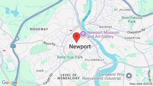 Rooms for rent i Newport - Gwent - kort over placeringen