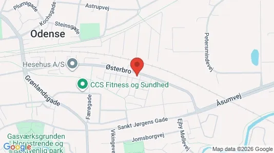 Apartments for rent i Odense C - kort over placeringen