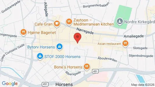 Apartments for rent i Horsens - kort over placeringen