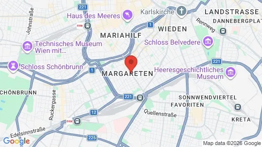 Apartments for rent i Vienna Margareten - kort over placeringen