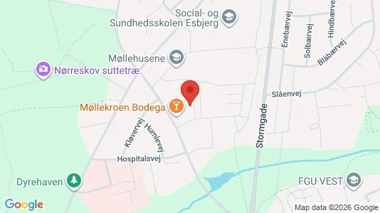 Apartments for rent i Esbjerg N - kort over placeringen