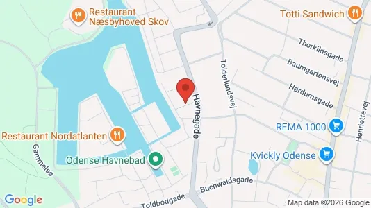 Apartments for rent i Odense C - kort over placeringen