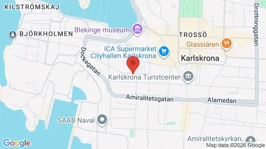 Apartments for rent i Karlskrona - kort over placeringen